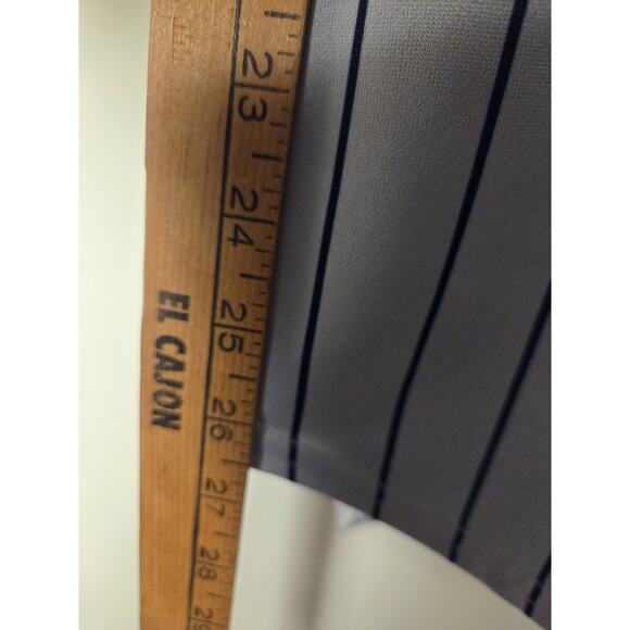 Anaheim Angels Jersey Mens XL MLB Majestic Pinstripe Vtg 90s #18 J Duffy USA - Picture 8 of 11